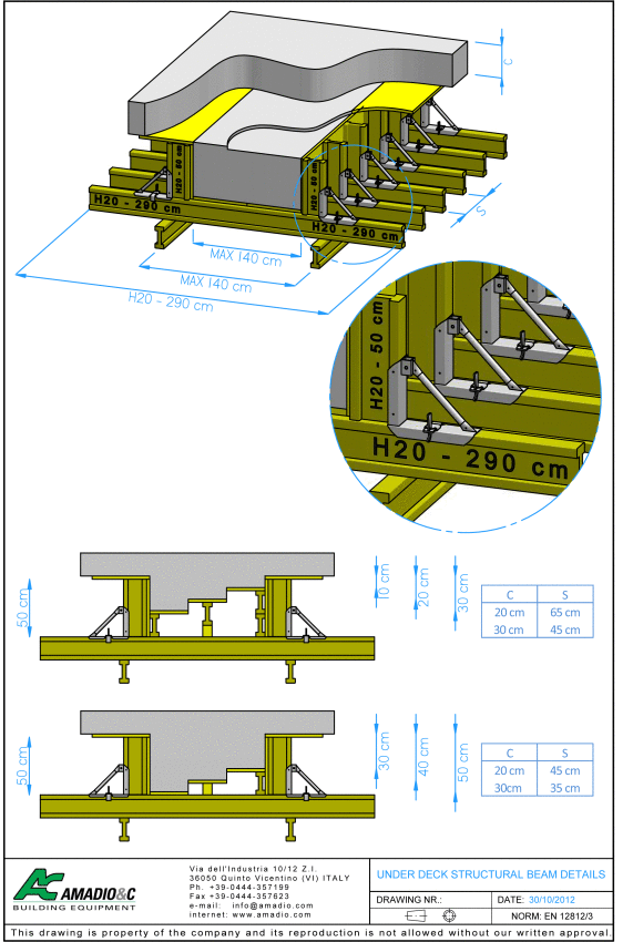 Forming-support-under-deck-beam-details