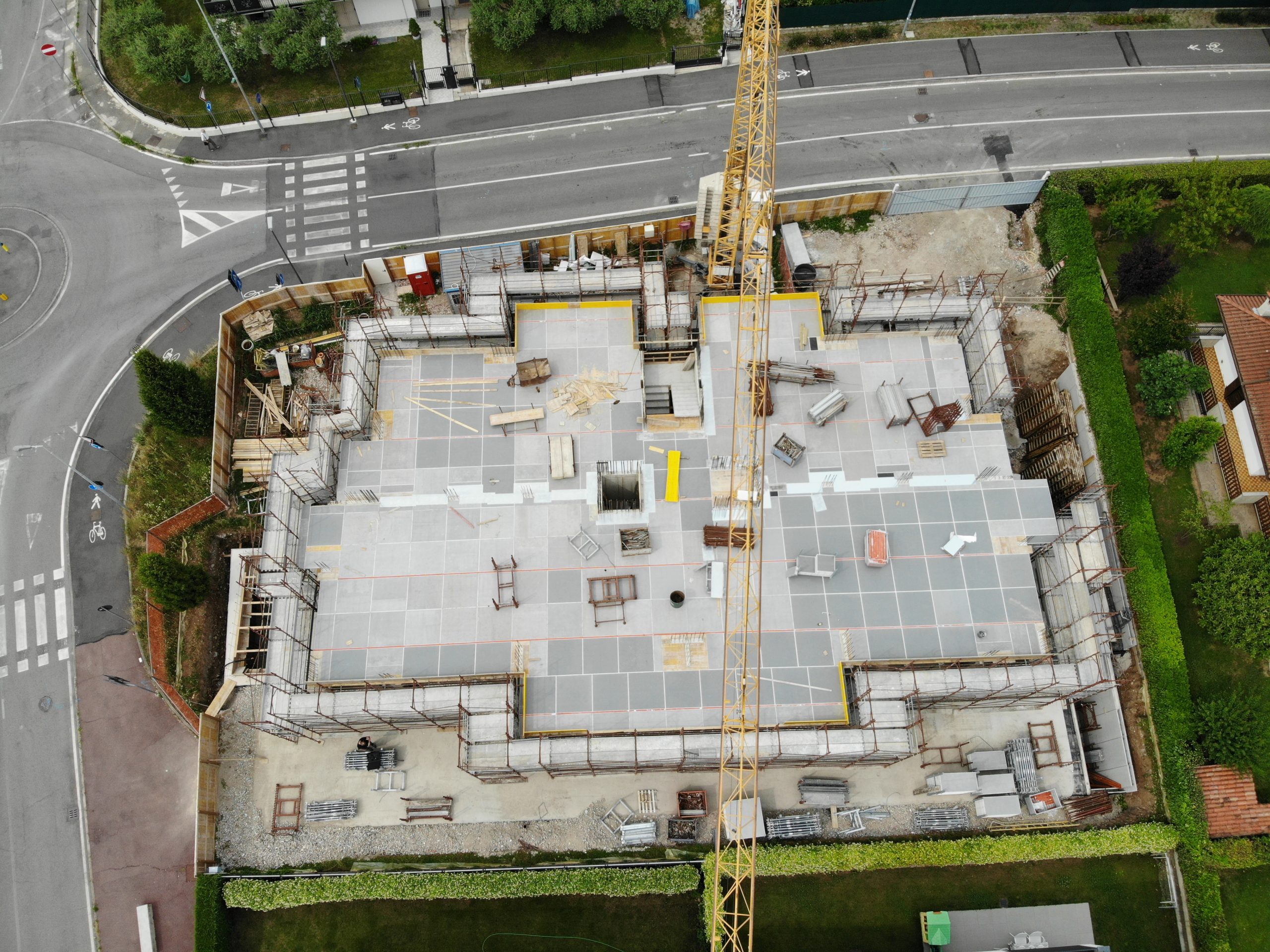 cantiere visto dall'alto